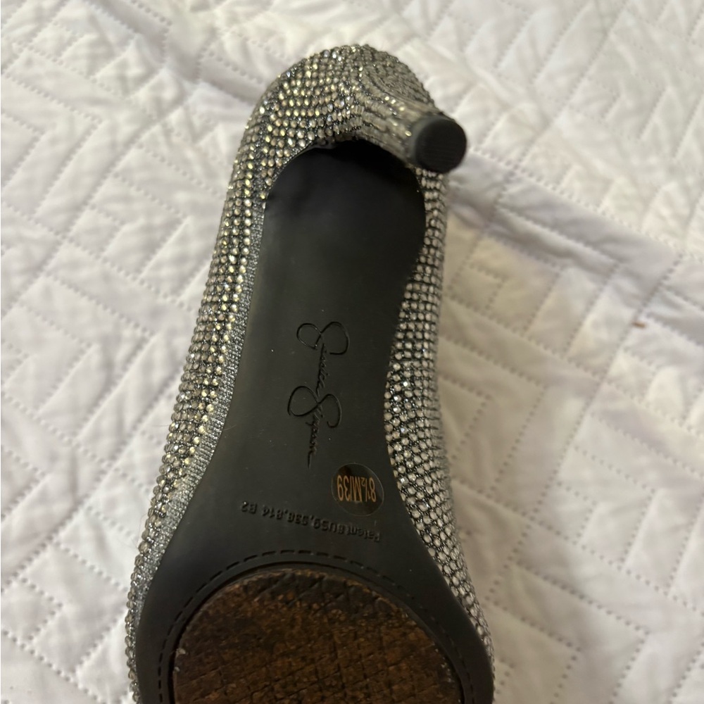 Jessica Simpson Glittering Silver Ankle Booties - Picture 3 of 5